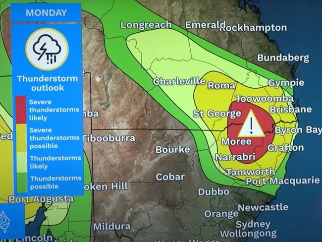 BOM senior meteorologist Miriam Bradbury said southeast Queensland and northeast NSW would see an almost daily thunderstorm risk which could bring heavy rainfall, flash flooding, large hail and damaging winds. Picture: BOM