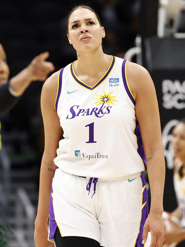 Liz Cambage left a huge hole in the Opals’ line-up. Steph Chambers/Getty Images/AFP