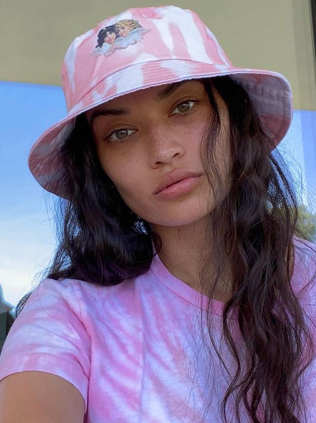 A make-up free Shanina Shaik.