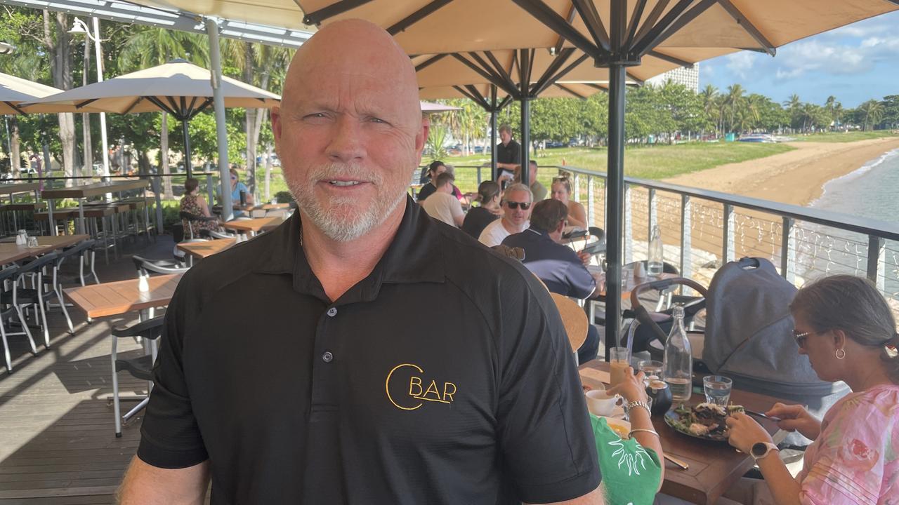 C Bar owner Allan Pike called for changes to increase fairness for northern Australian businesses paying for insurance. Picture: Leighton Smith.