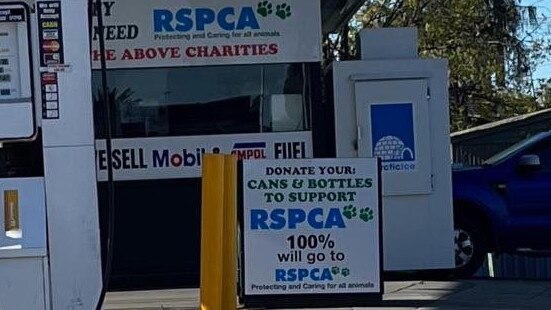 RSPCA donation signs which have since been taken down at the Tea Tree Gully property. Picture: Supplied