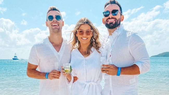 Influencers Taylor Fielding, Faith Williams, and Matt Joudo - who have almost 200k Instagram followers between them - attended White on Whitehaven 2021. Picture: Instagram