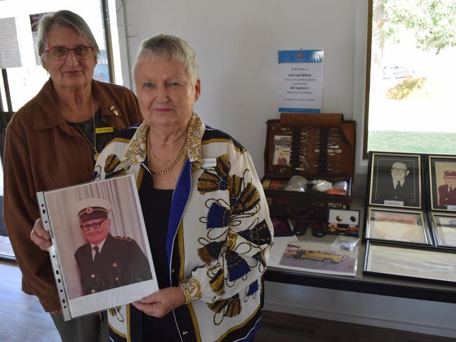 Sisters Wilma Langton and Gail Condie at the 100 year celebration of the Springsure Ambulance Station at the Springsure Golf Club on Saturday, May 22. Their father William (Bill) Ogston was one of the first officer's in charge of the Springsure station.