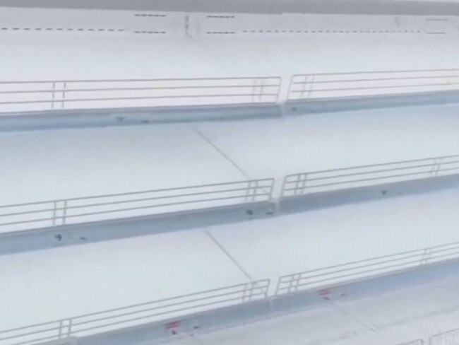 Levi posted a photo of empty shelves at his local Coles.