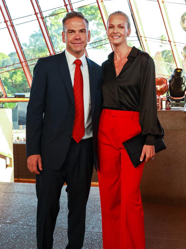 Lachlan and Sarah Murdoch. Picture: Justin Lloyd