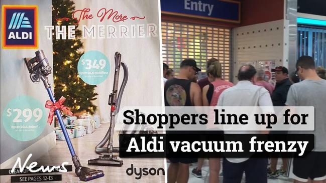 Shoppers line up for Aldi vacuum frenzy