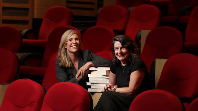 Literary editor Caroline Overington and Head of Fiction at HarperCollins Australia, Catherine Milne, celebrate The Australian Prize for Fiction. Jane Dempster/The Australian