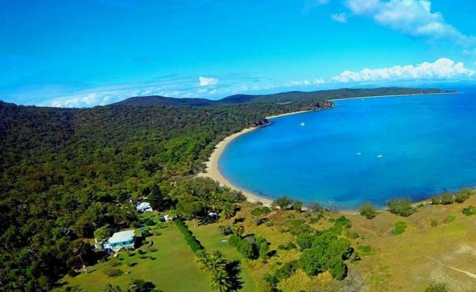 An aerial view of Lot 9 Svendsen's Beach great Keppel Island. Picture: Contributed