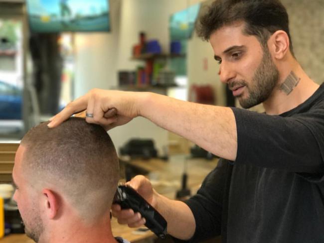 Hunters Hill Barber Shop's Sam Rahim.