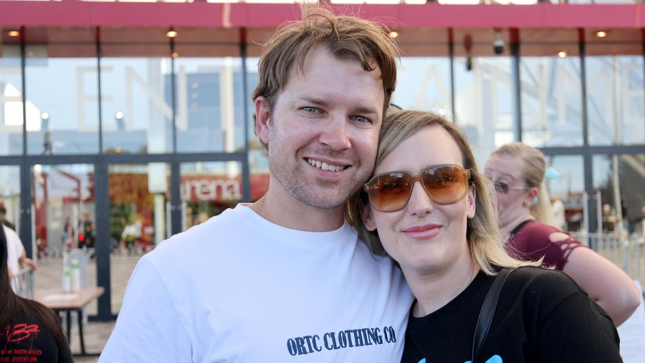 Blink 182 fans at the Adelaide Entertainment centre. Picture: Kelly Barnes