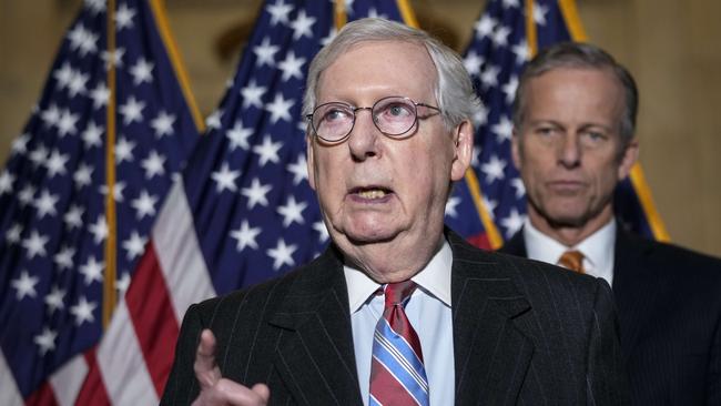 Leading Republican Mitch McConnell has lashed his own party over their response to the Capitol riots. Picture: Getty Images.