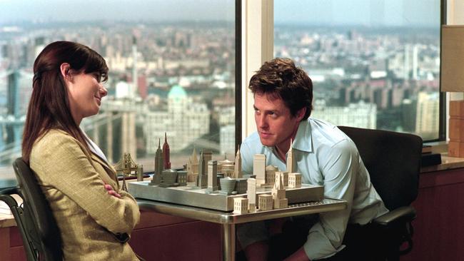 Sandra Bullock with Hugh Grant in Two Weeks Notice.