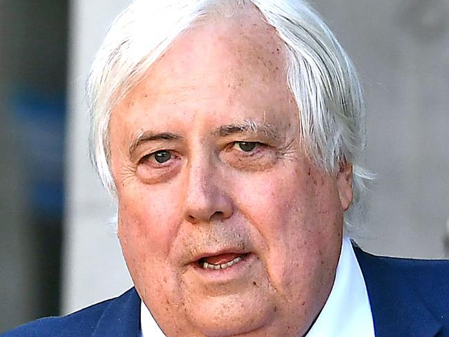 Clive Palmer leaves Supreme Court.Wednesday July 24, 2019. (AAP image, John Gass)