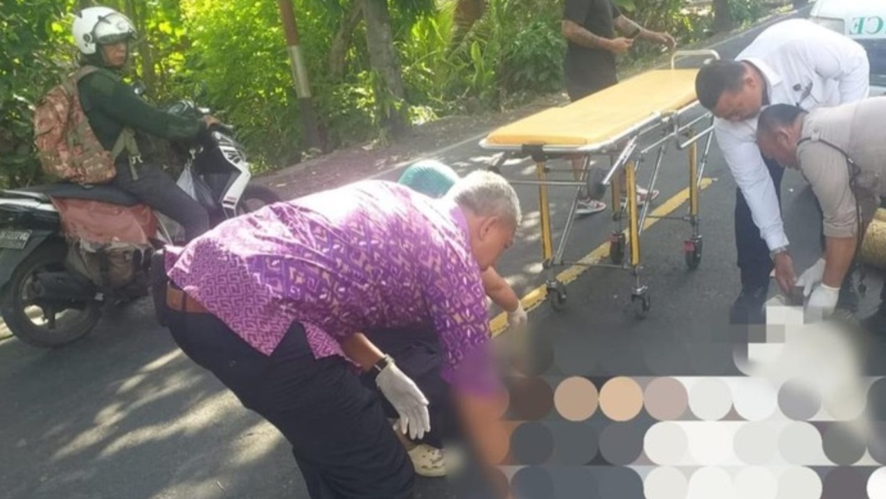 An Australian tourist has died in a horror hit and run accident on a remote road in Bali. Picture: Detik Bali