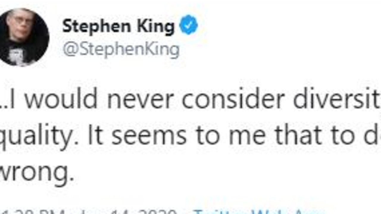 Stephen King Cops Backlash Over Oscars Diversity Tweet | News.com.au ...