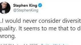 Stephen King's tweet about the Oscars