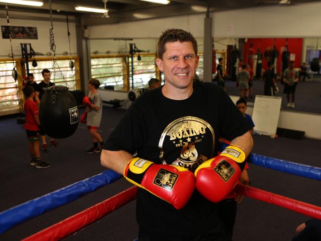 The Boxing Shop’s trainer Gareth Williams has high hopes for Bowen. (AAP Image/Richard Waugh).