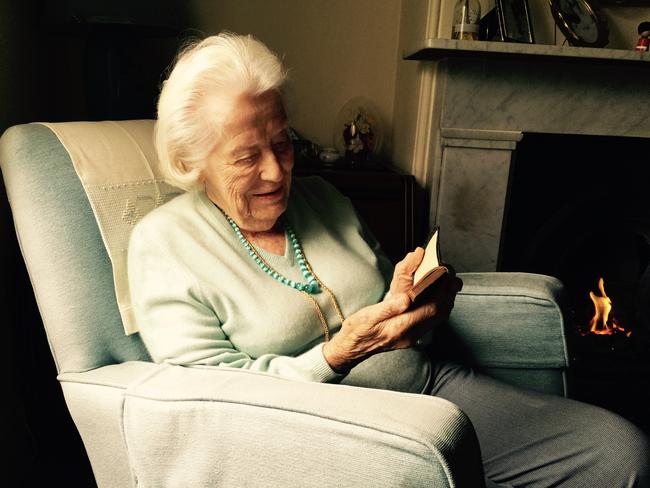 Beverly Batters wonders at how her ‘Daddy’s’ Bible found its way home exactly 100 years after he took it to war. Picture: Sandie Parkes.