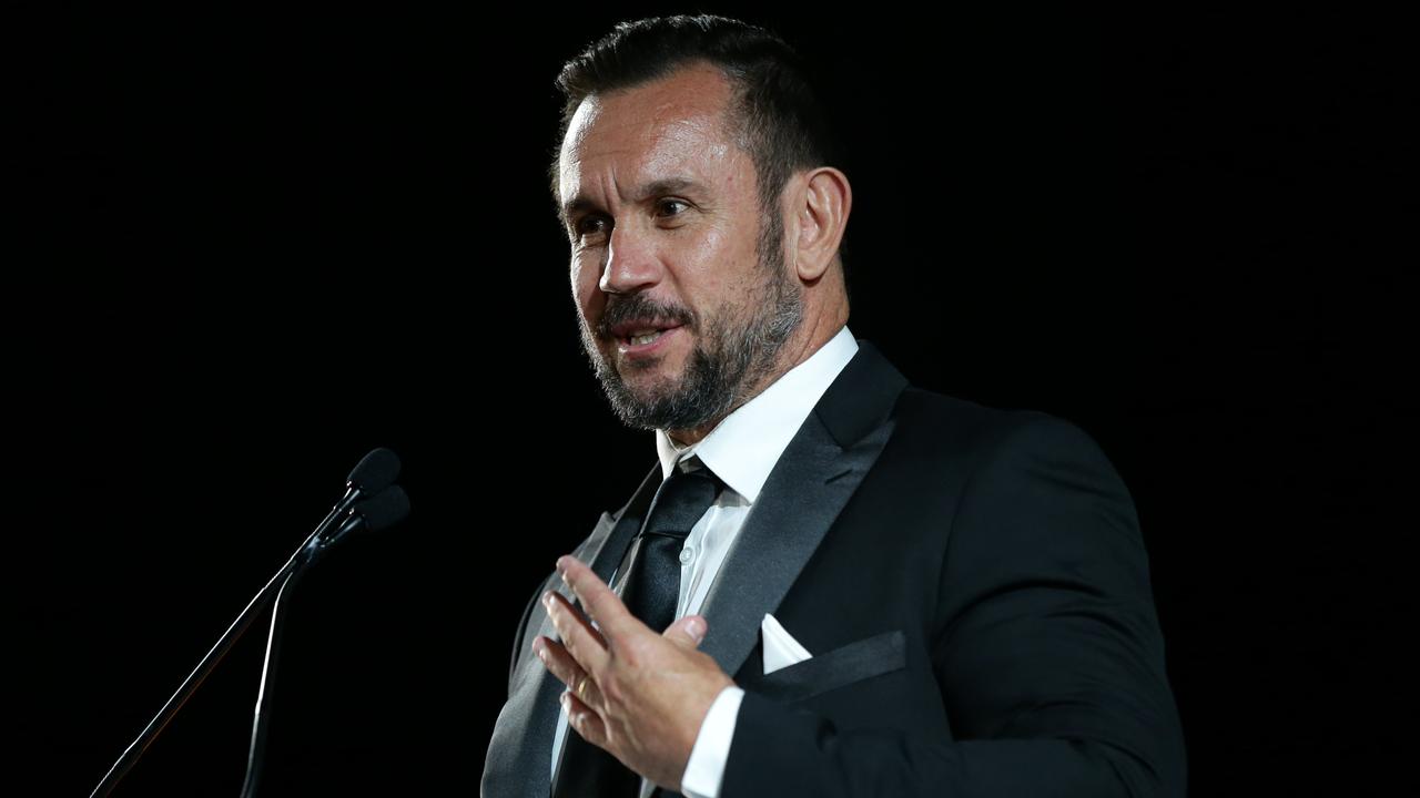 Matty Johns wins the Interview of the Year Award at the News Awards 2019, held at Foxtel on Oxford, in Paddington, Sydney. Picture: Jonathan Ng