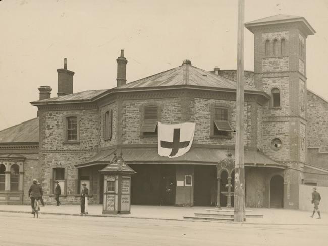 The Port Adelaide Railway Station, which was used as an ambulance centre in 1928 after the rioting. Picture: State Library of South Australia