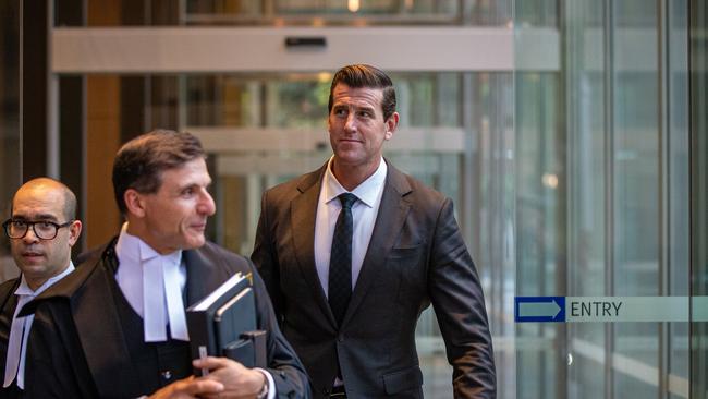 Ben Roberts-Smith outside court. Picture: Christian Gilles