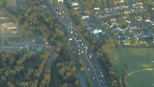 Traffic is heavy at M5 motorway. Picture: Today Show