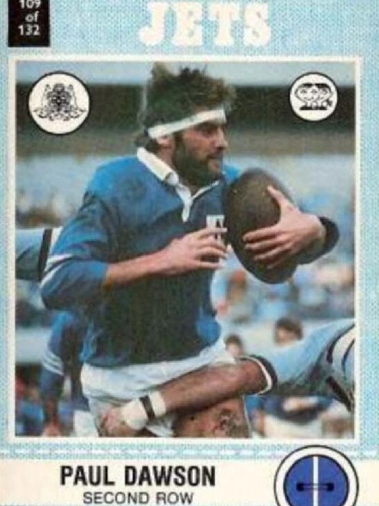 A Newtown Jets playing card featuring Paul Dawson.