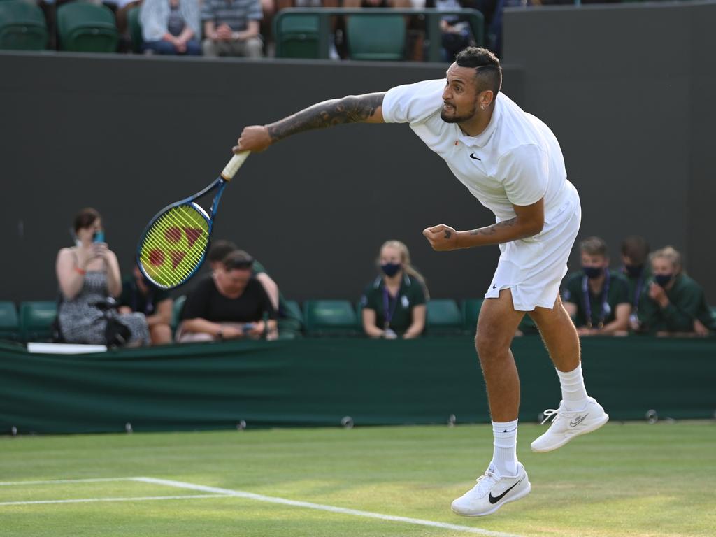 Nick Kyrgios delivered a serving masterclass.