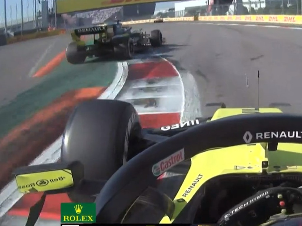 Daniel Ricciardo was penalised after his brakes locked up.