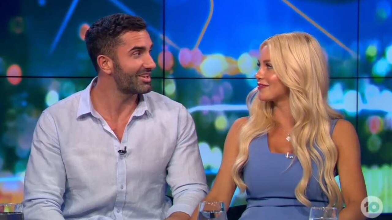 There was plenty of awkward laughter when the couple were quizzed about having kids. Picture: Channel 10