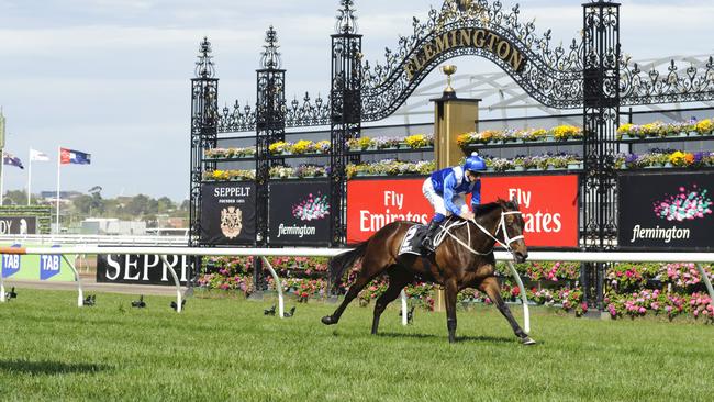 Hugh Bowman and Winx dominated the Turnbull Stakes at Flemington earlier this month. Picture: Getty Images