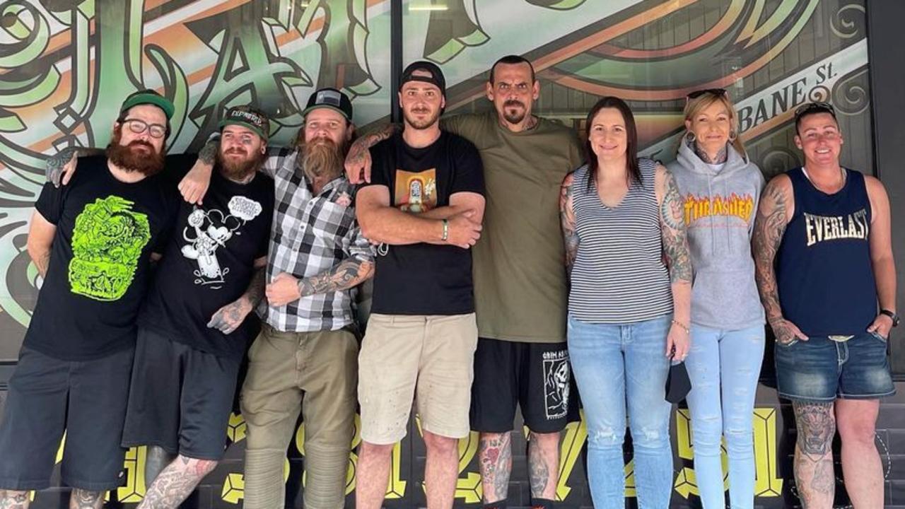 Ipswich tattoo studio Compass Tattoo staff. Picture: Facebook/Compass Tattoo