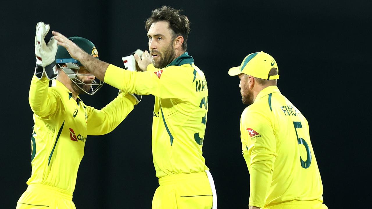 Glenn Maxwell finished with 2-18 after opening the bowling for Australia Picture: Getty Images