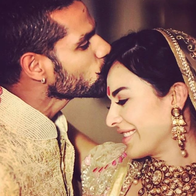 Indian cricketer Shikhar Dhawan with his wife Aesha Mukherjee. Picture: Instagram