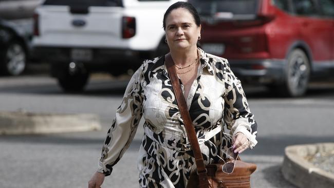 Cathy Hogben arrives at the Christies Beach Magistrates Court. Picture: Brett Hartwig