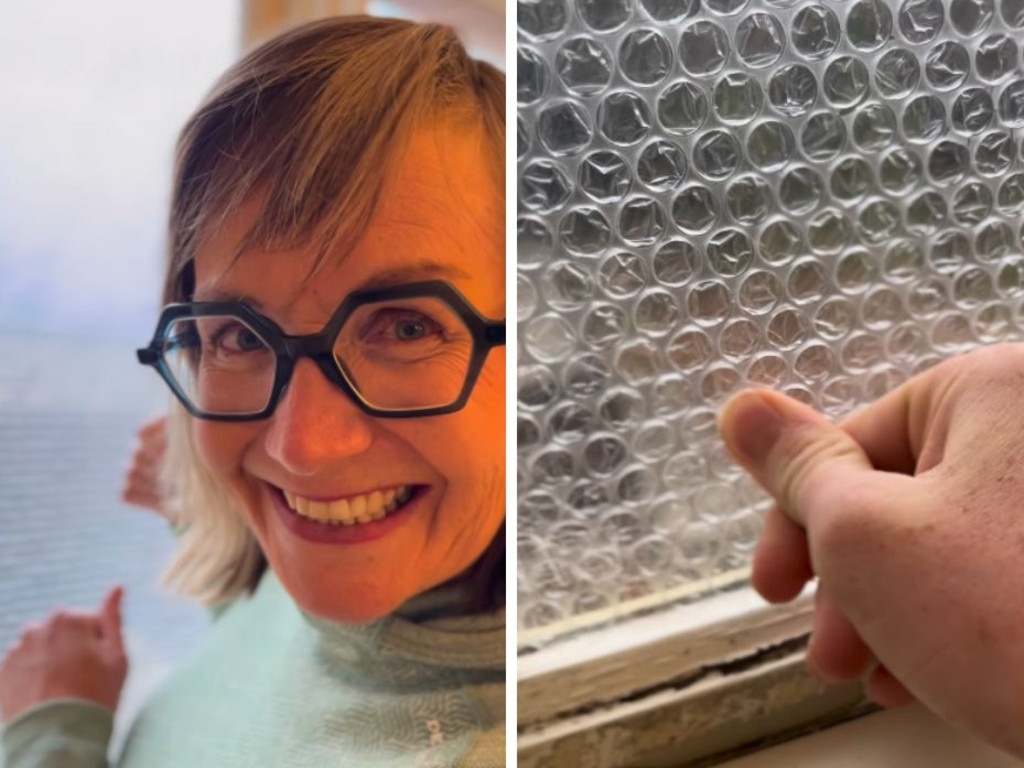 Lish Fejer, of the FixIt Chicks with Jenny Edwards, and their bubble glazing hack. Picture: Supplied