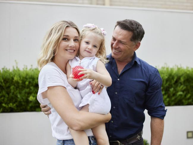 Karl and Jasmine Stefanovic with their daughter Harper. Picture: Supplied