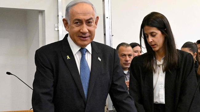 Israeli Prime Minister Benjamin Netanyahu discharged himself from hospital to take part in a key vote. Picture: AFP.