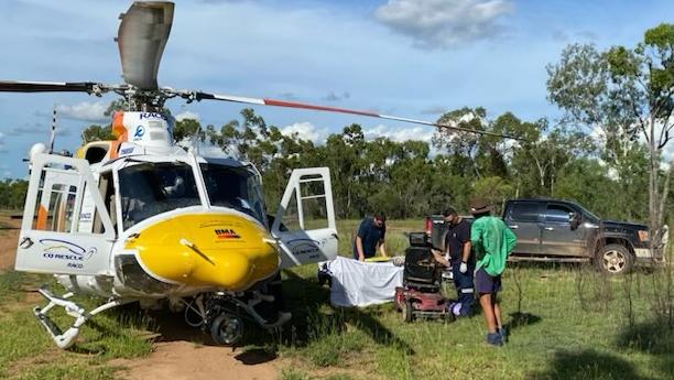 An RACQ CQ Rescue crew flew 400km over the weekend to save an 87-year-old man from a remote cattle property west of Mackay. Picture: Contributed