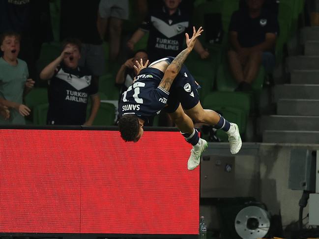 Santos has found his touch at Victory. Picture: Getty Images