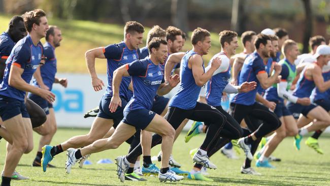 Kangaroos players at Arden St. Picture: Robert Cianflone/Getty