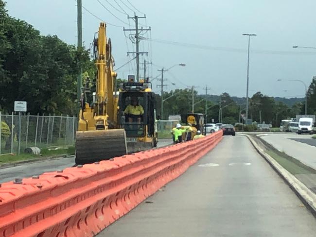 Roadworks along River Street, Ballina. Photo: Alison Paterson ,