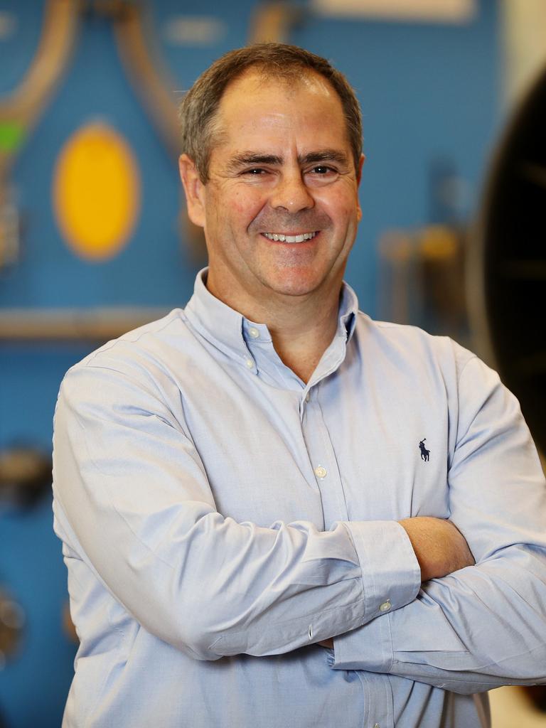 TAE Aerospace CEO Andrew Sanderson at their headquarters at RAAF Amberley. Pics Tara Croser.