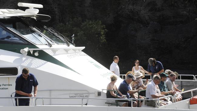 Commuters on a ferry. Picture: John Appleyard