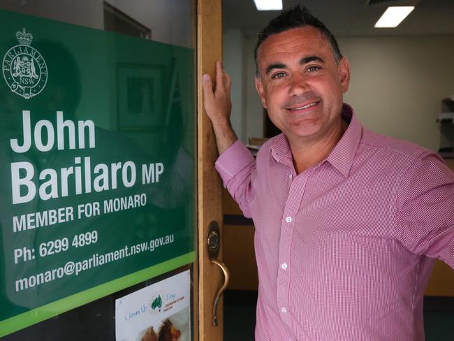 The leadership baton is expected to be pasta to lasagne-loving John Barilaro, a successful small businessman and Nats MP for Monaro.