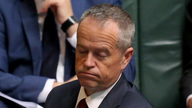 Opposition Leader Bill Shorten in question time yesterday. Picture: Ray Strange