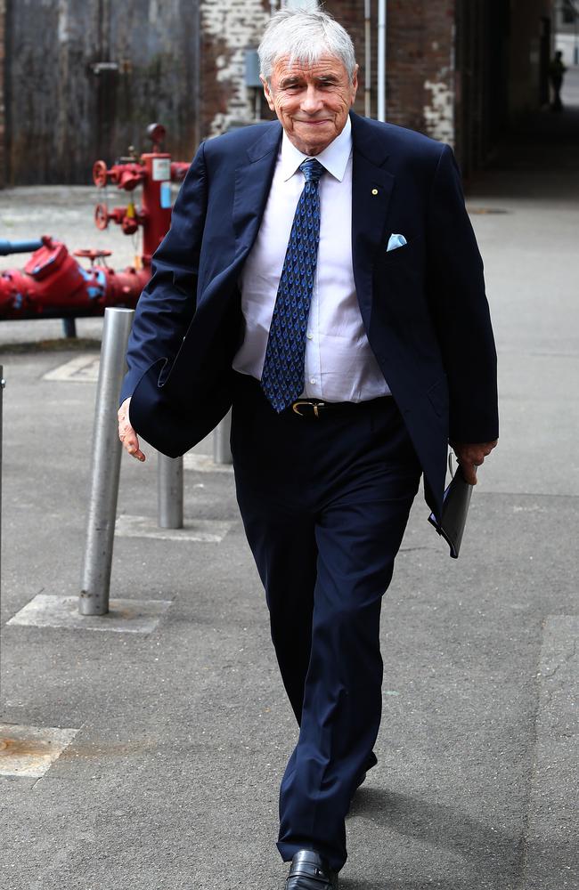 Chairman of the Seven Network, Kerry Stokes made a surprise appearance at the meeting. Picture: John Feder