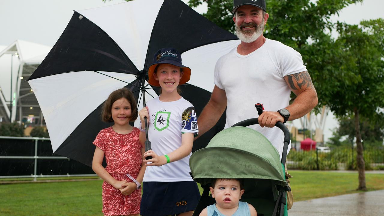 The Frost family before the NRL All Stars matches in Townsville on Friday. Picture: Blair Jackson