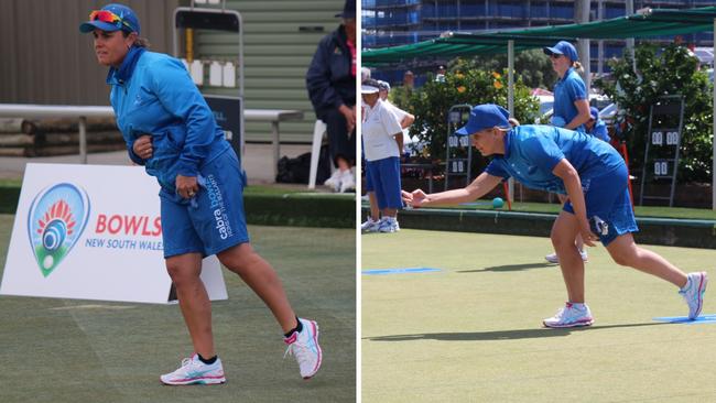 (L-R) Karen Murphy and Ellen Falkner are two big guns at the State Champs. Picture: Bowls NSW
