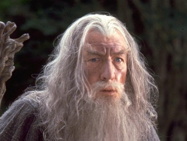 Actor Sir Ian McKellen in scene from film "The Lord of the Rings: The Fellowship of the Ring" 2001. /Films/Titles/Lord/of/the/Rings